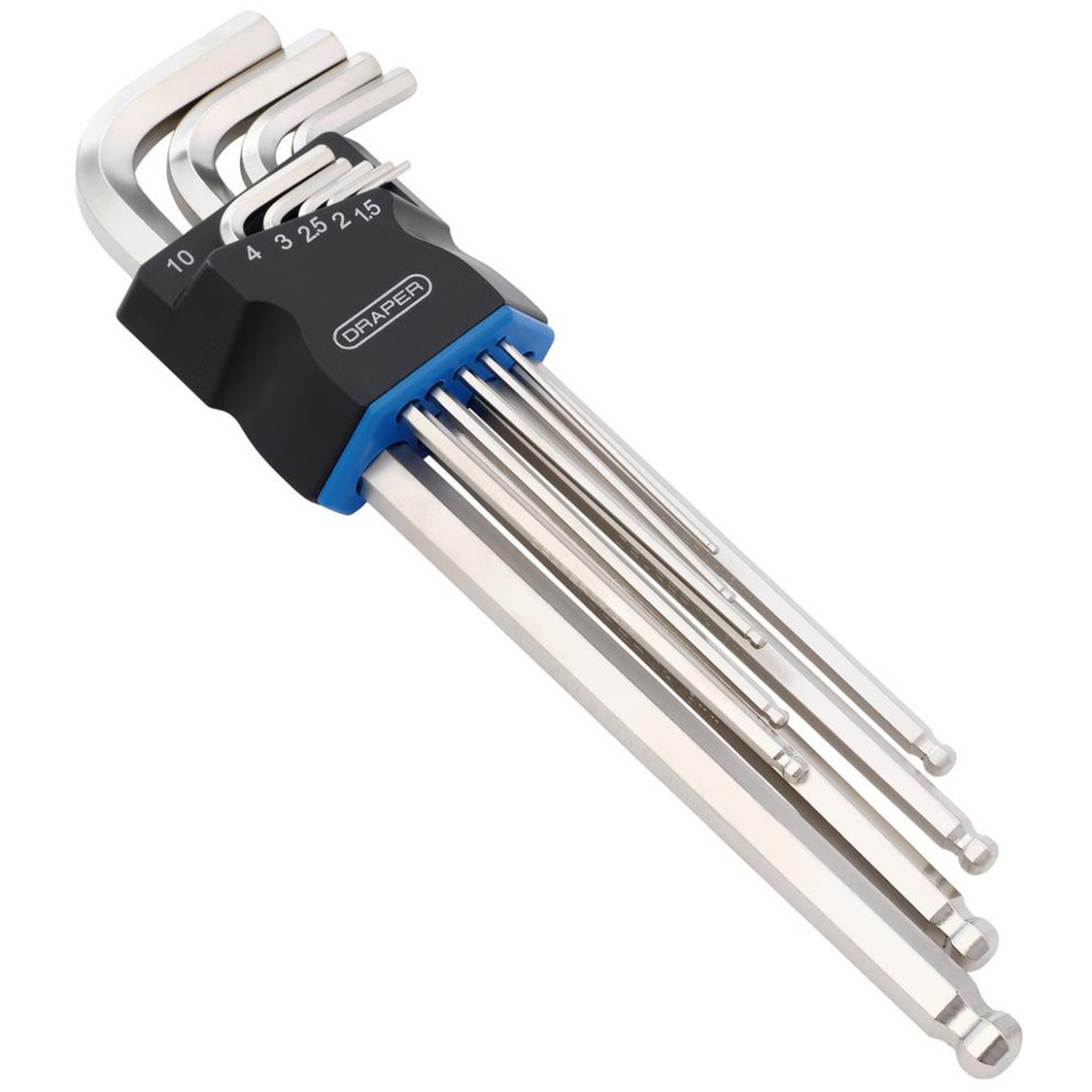 Draper 12809 Metric Extra Long Arm Ball End Hex Key Set (9 Piece) 