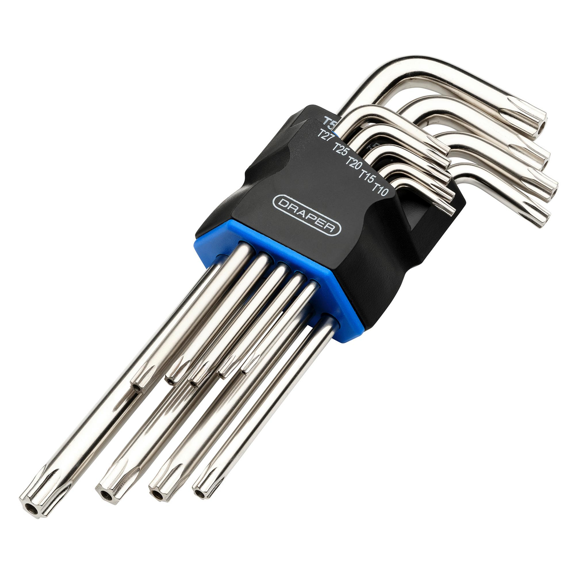 Draper 12811 LTXS9 Tx Star&#174; Long Arm Security Key Set (9 Piece)