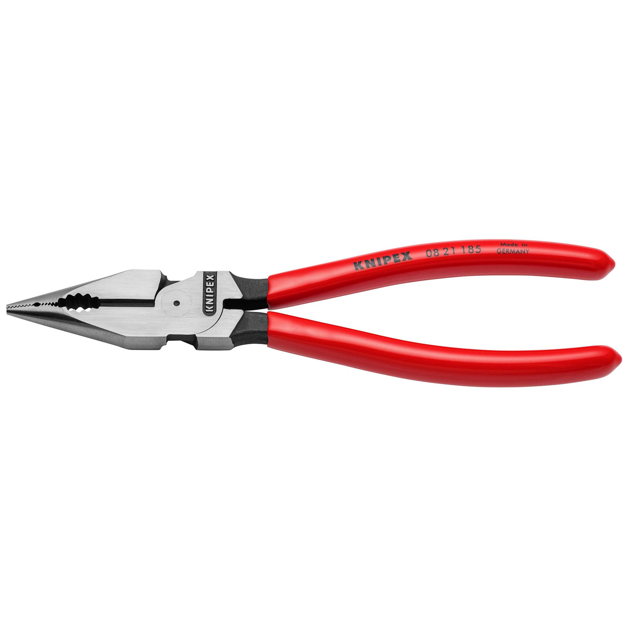 Knipex 08 21 185 SB 08 21 185 Sb Needle Nose Combination Pliers Plastic Coated Black Atramentized, 185mm 13177