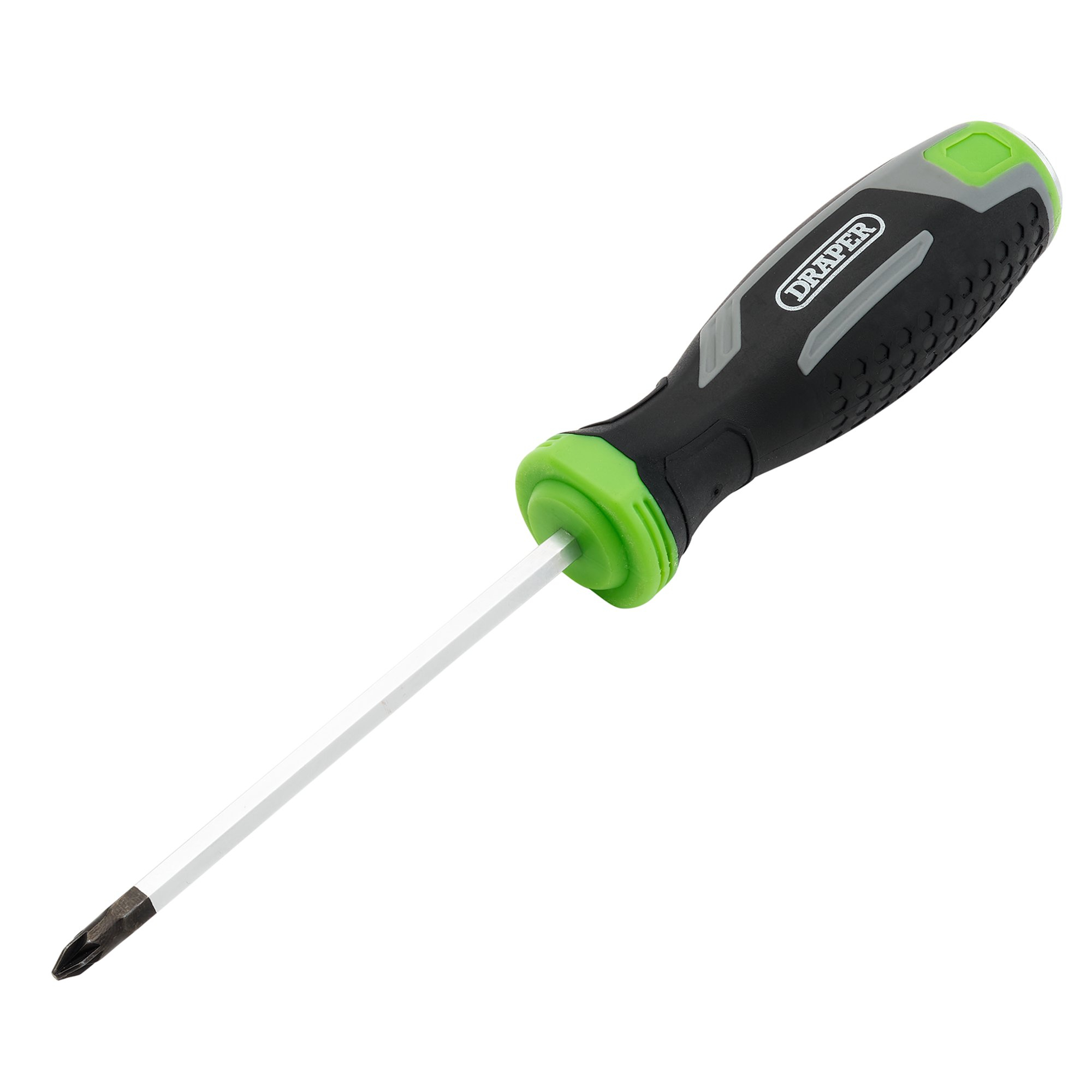 Draper 13447 210/PZ Pound Thru Pozi Soft Grip Screwdriver, Pz1 X 100mm