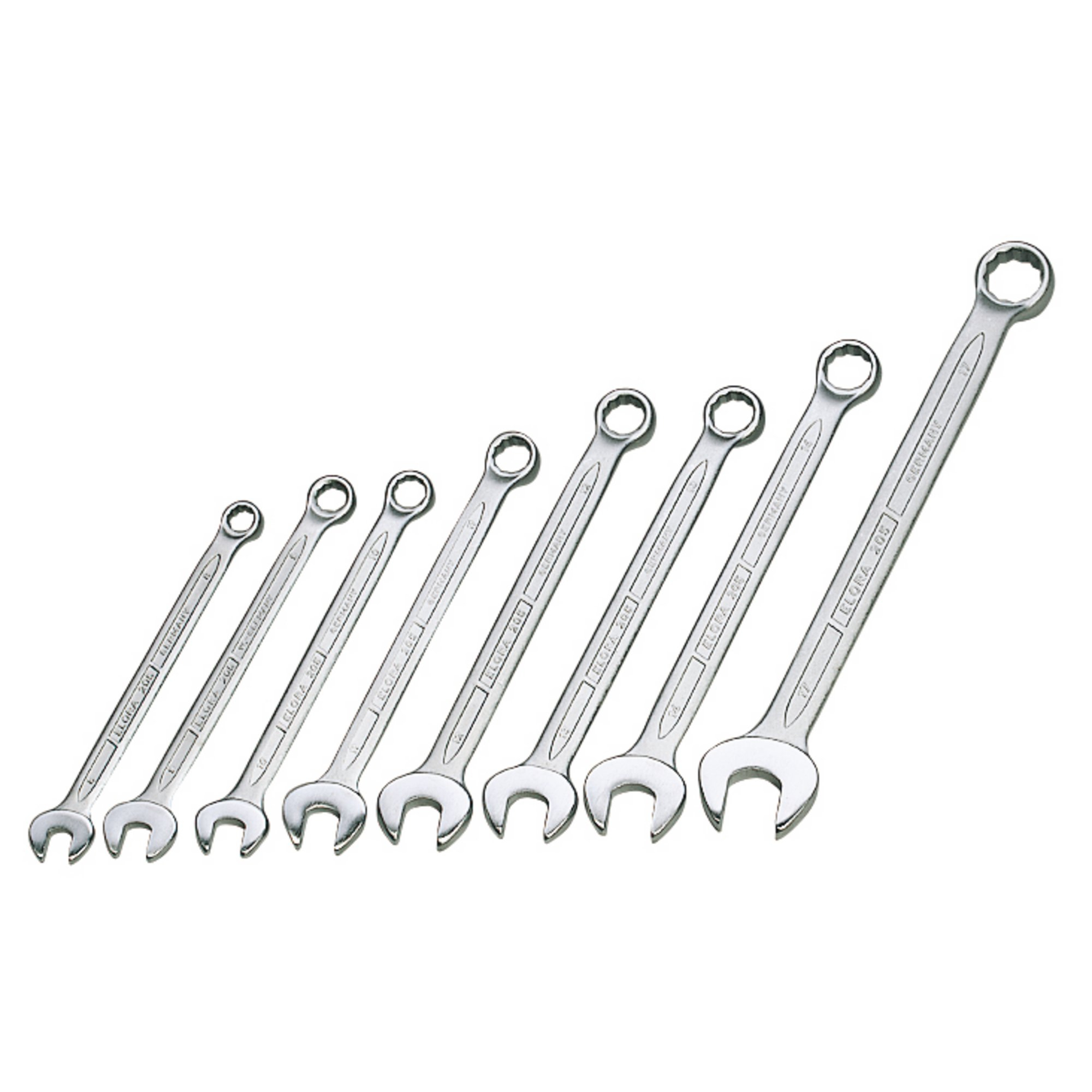 Elora 205 S8M 8 Piece Long Metric Combination Spanner Set 13710