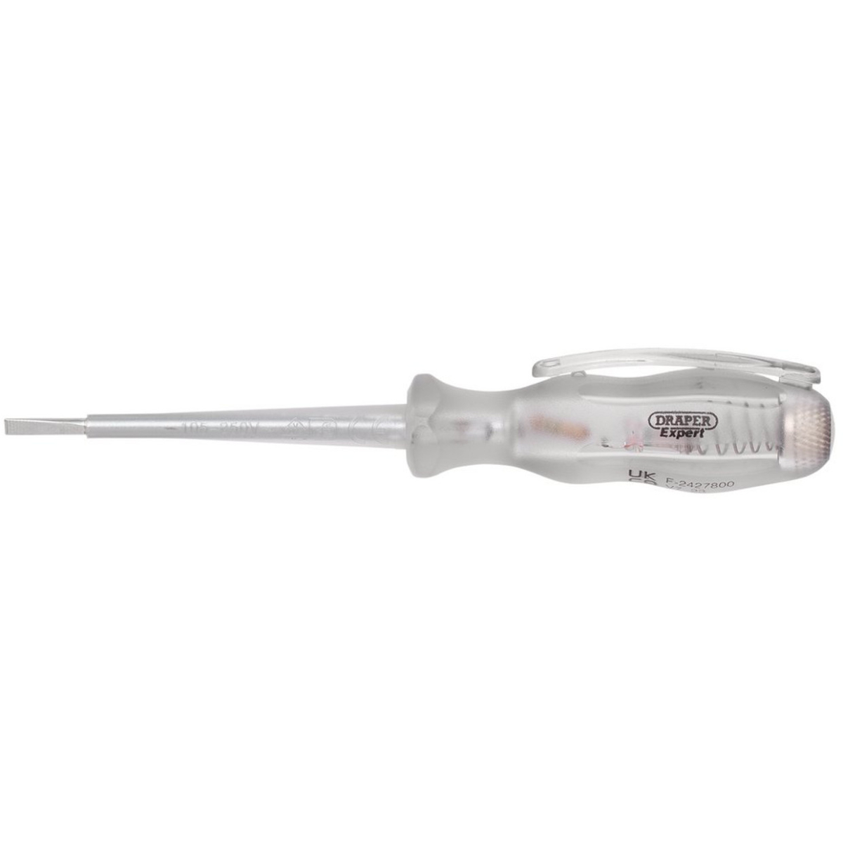 Draper 14057 Expert VDE Mains Tester Screwdriver, 105-250V AC, 140mm