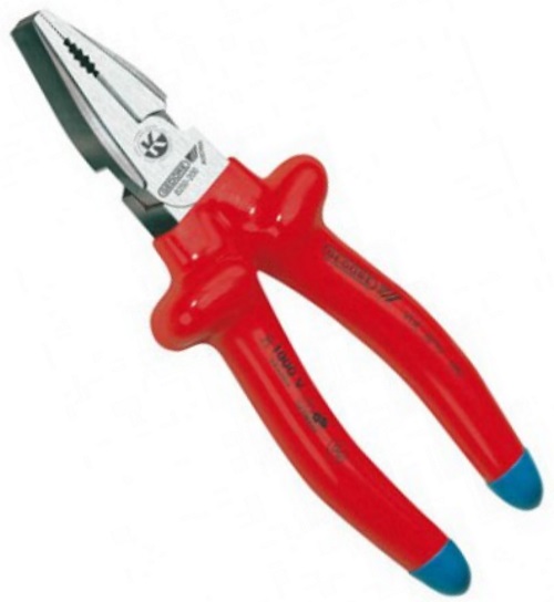 Gedore 6720250 200mm VDE Heavy Duty Combination Pliers with Dipped Insulation VDE 8250-200