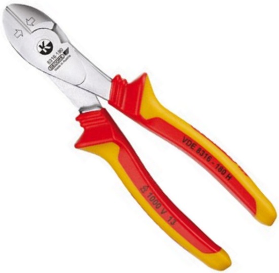 Gedore 1551000 200mm VDE Side Cutter with Insulated Sleeves VDE 8316-200 H