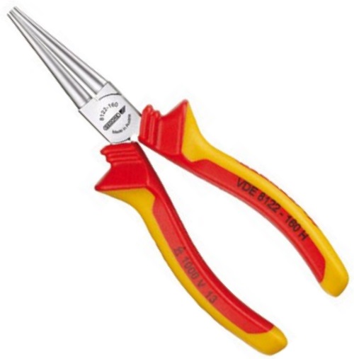 Gedore 1552104 VDE Round Nose Pliers with Insulated Sleeves VDE 8122-160 H
