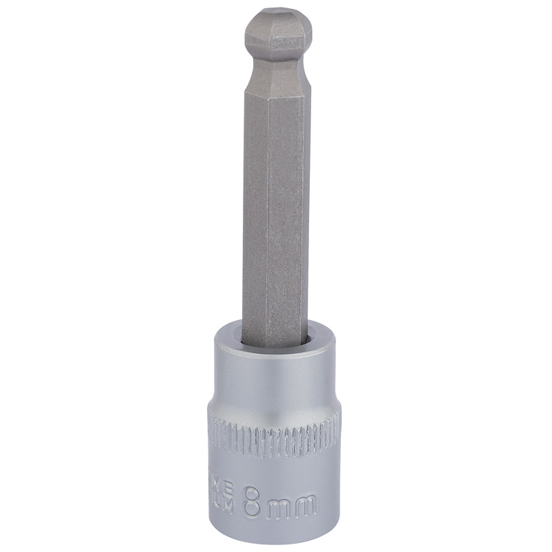 Draper 16291 D-HEX-BALL/B 3/8" Sq. Dr. Ball End Hexagonal Socket Bits (8mm)