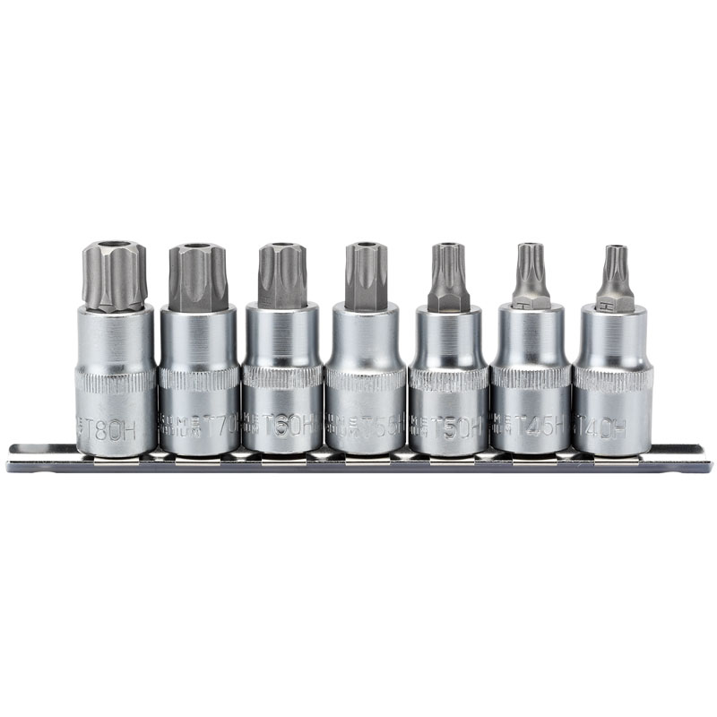 Draper 16334 H-TXT/7/55 1/2" Sq. Dr. TX Star&#174; Security Socket Bit Set (7 Piece)