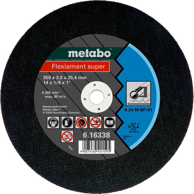 Metabo 616338000 Flexiamant super 350x3.0x25.4 steel Cutting Disc PK10