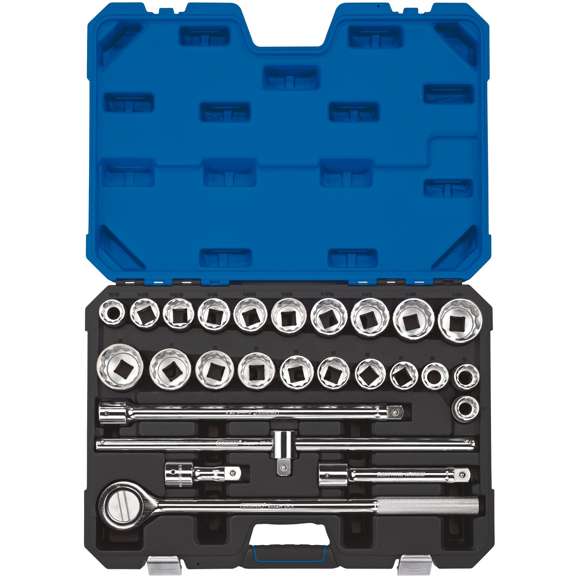 Draper 16484 T26AMN/B 3/4" Sq. Dr. Metric/Imperial AF Combined Socket Set (26 Piece)