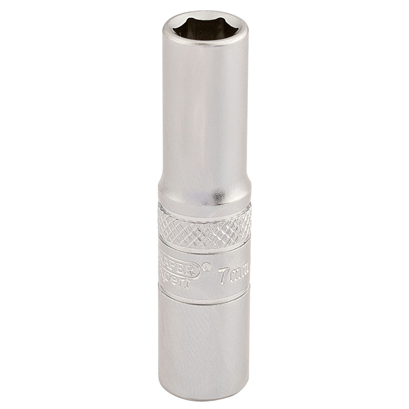 Draper 16527 BT-MM/MS 1/4" Square Drive 6 Point Deep Socket (7mm)