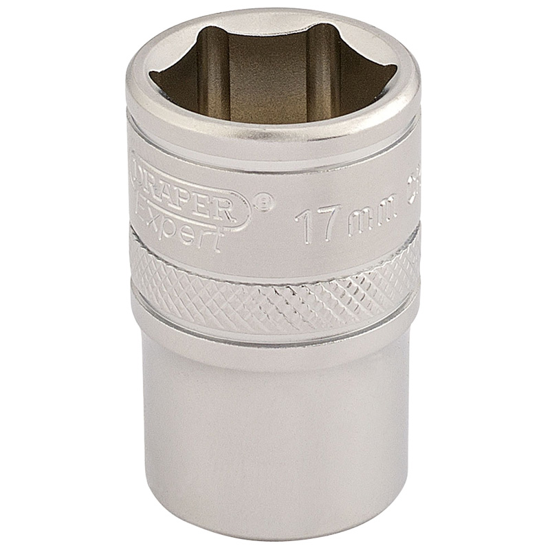 Draper 16607 H-MM/MS 1/2" Square Drive 6 Point Metric Socket (17mm)