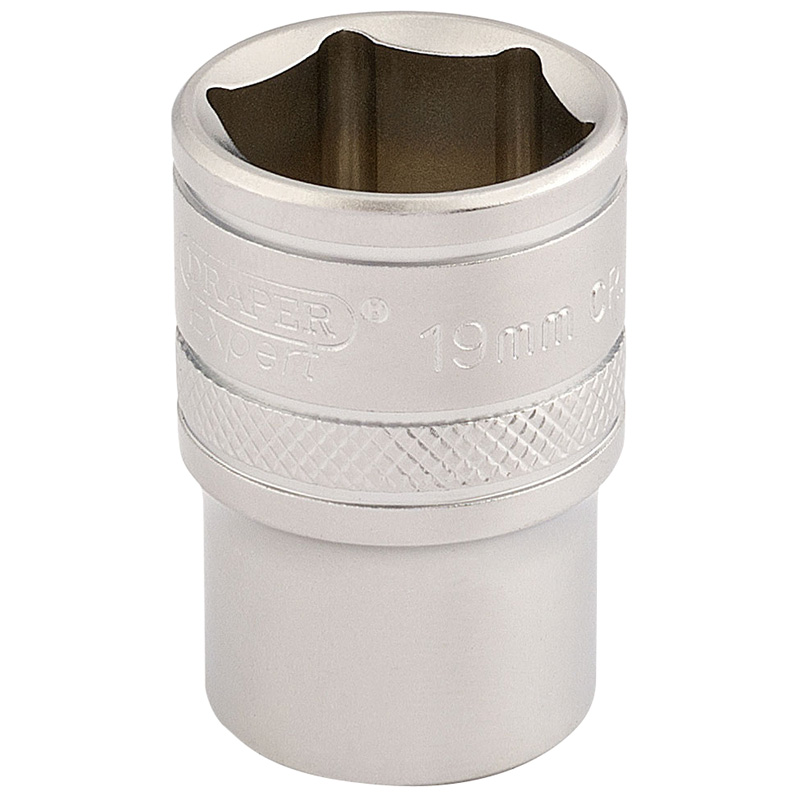 Draper 16609 H-MM/MS 1/2" Square Drive 6 Point Metric Socket (19mm)