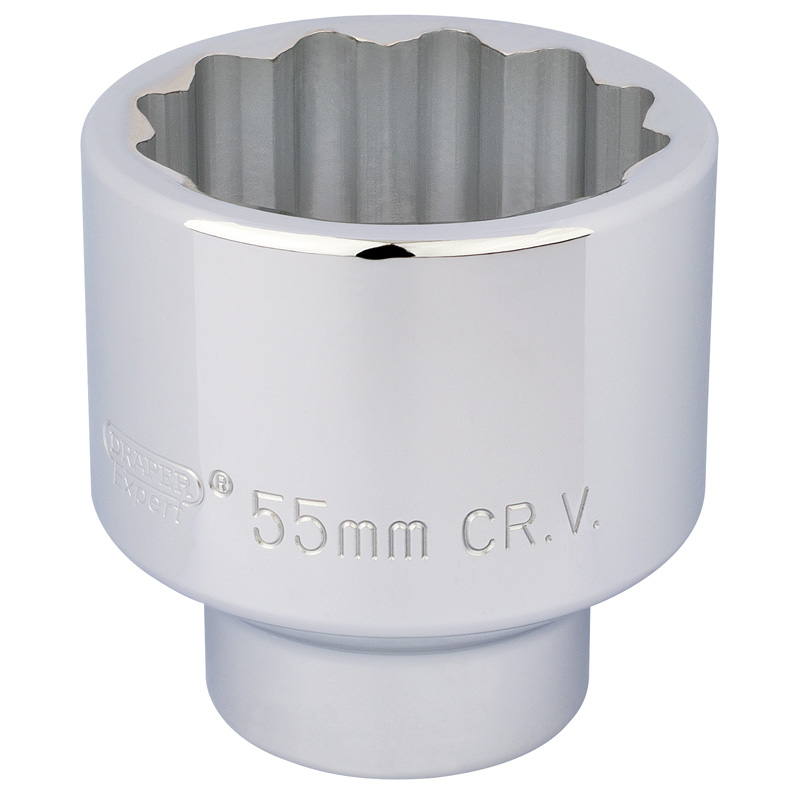 Draper 16708 T-MM/B 3/4" Square Drive 12 Point Socket (55mm)