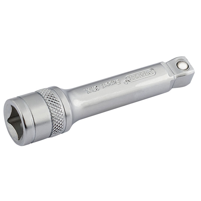 Draper 16743 D-WEXT/MS 3/8" Square Drive Satin Chrome Wobble Extension Bar (75mm)