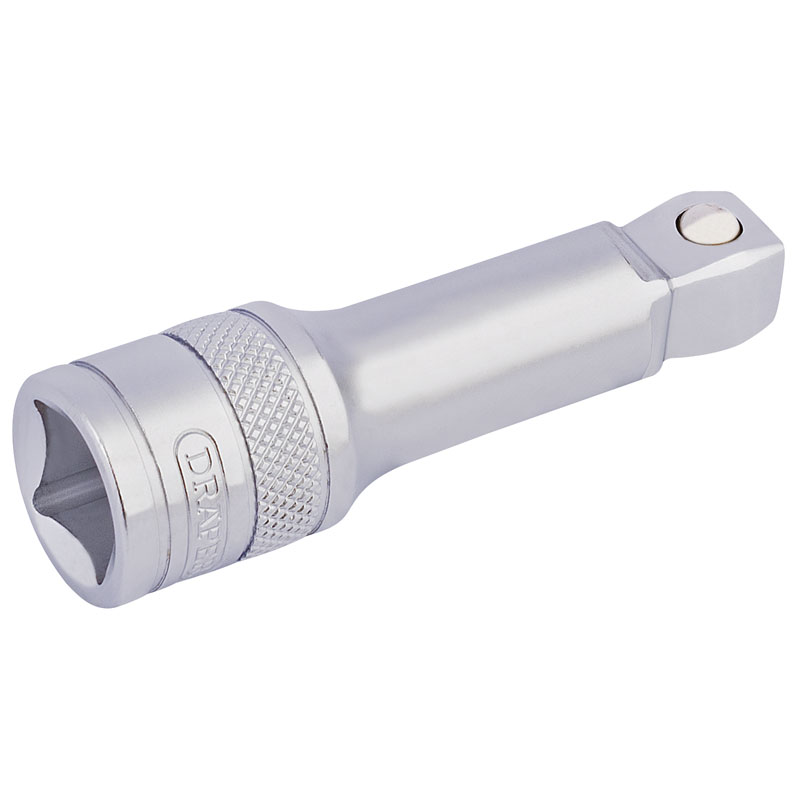 Draper 16761 H-WEXT/MS 1/2" Square Drive Satin Chrome Wobble Extension Bar (75mm)