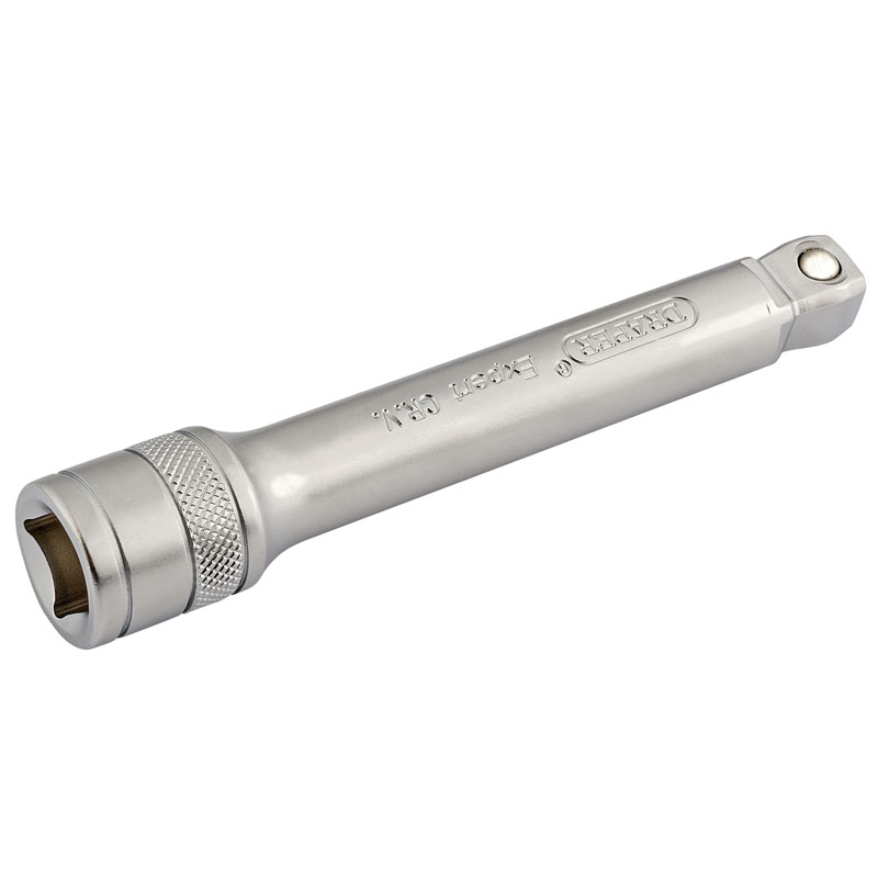 Draper 16762 H-WEXT/MS 1/2" Square Drive Satin Chrome Wobble Extension Bar (125mm)
