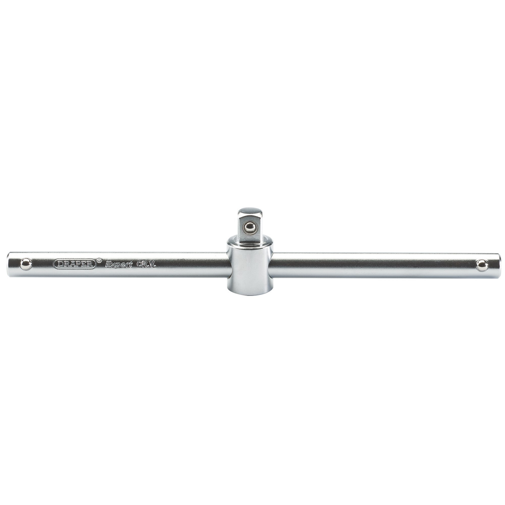Draper 16790 H2/MS 1/2" Square Drive Satin Chrome Sliding T Bar