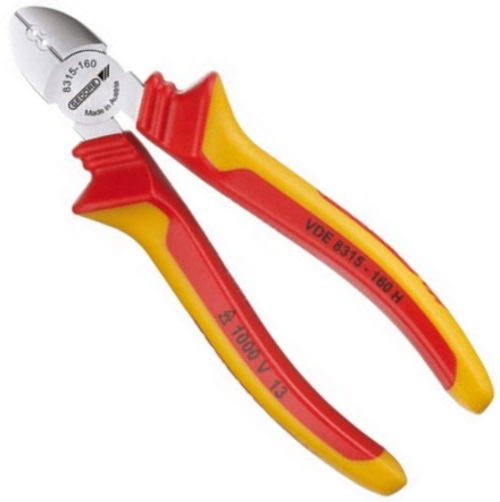 Gedore 1742582 160mm VDE Electricians Side Cutter with Insulated Sleeves VDE 8315-160 H