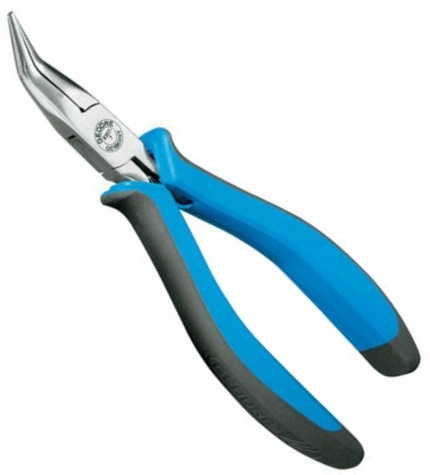 Gedore 1743597 Needle Nose Angled Electronic Pliers 165mm 8307-7