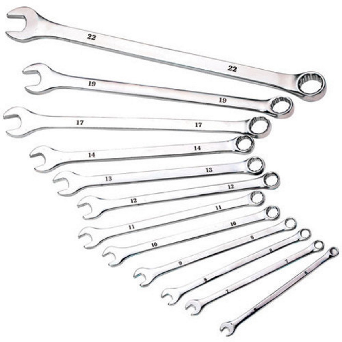 Clarke CHT814 12 Piece Extra-Long Combination Spanner Set: 6-22mm 1801814