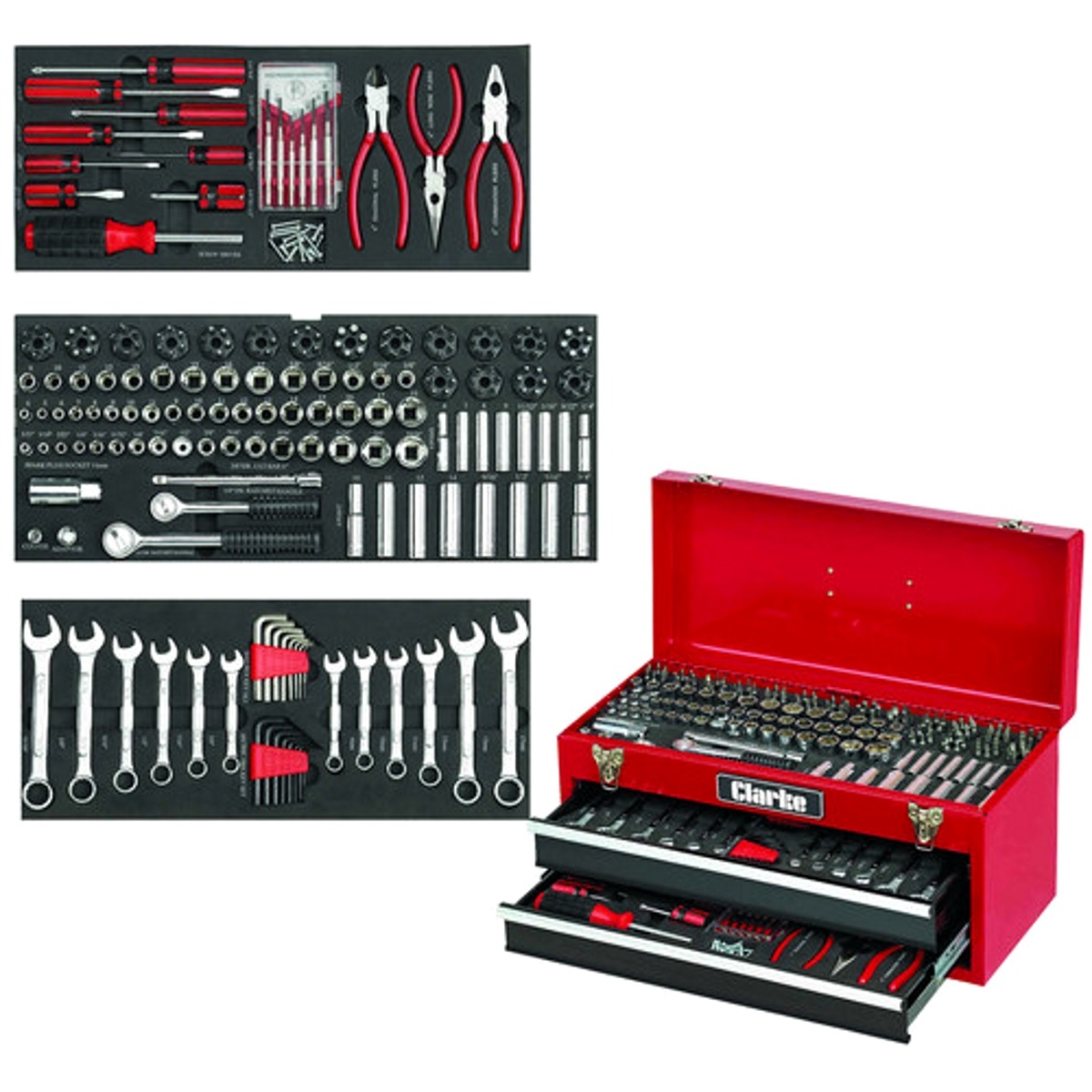 Clarke 1801862 CHT862 235 Piece Mechanics Tool Kit