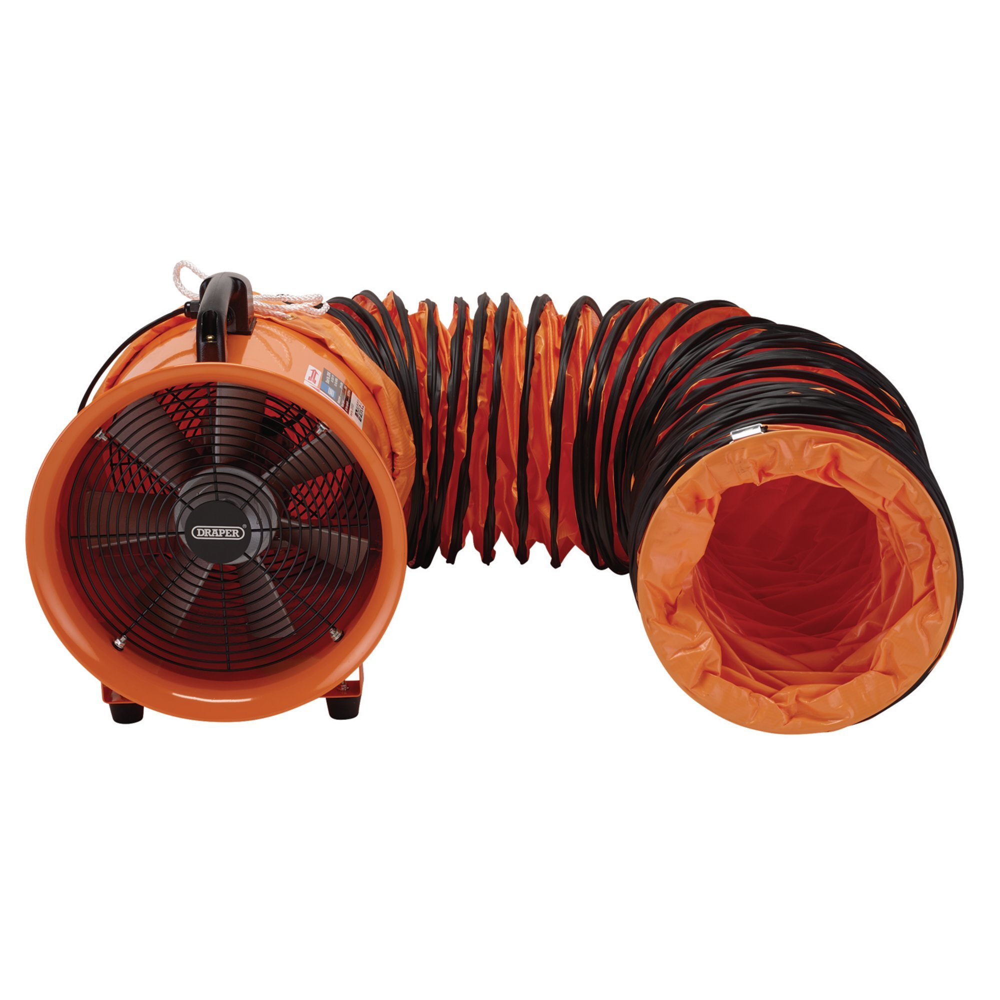 Draper 20046 AMV12 230V 350W 12"/300mm Air Mover Ventilator and 5Mtr x 12"/300mm Ducting Hose