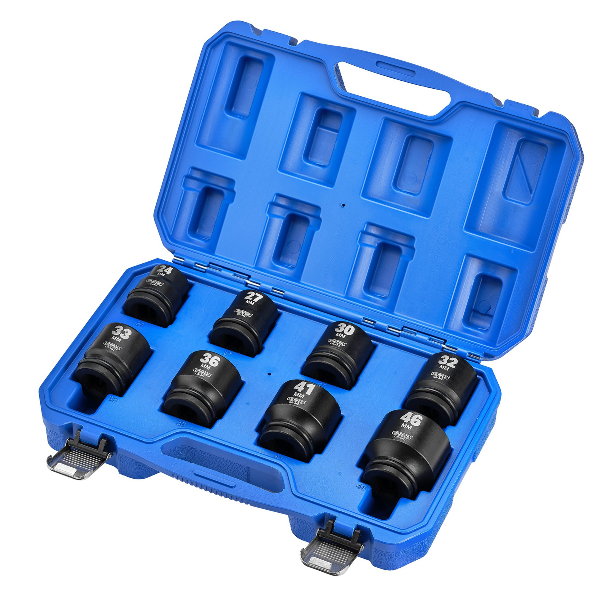 Draper 20206 419/8/MM Hi Torq&#174; Metric Impact Socket Set, 3/4" Sq. Dr. (8 Piece)