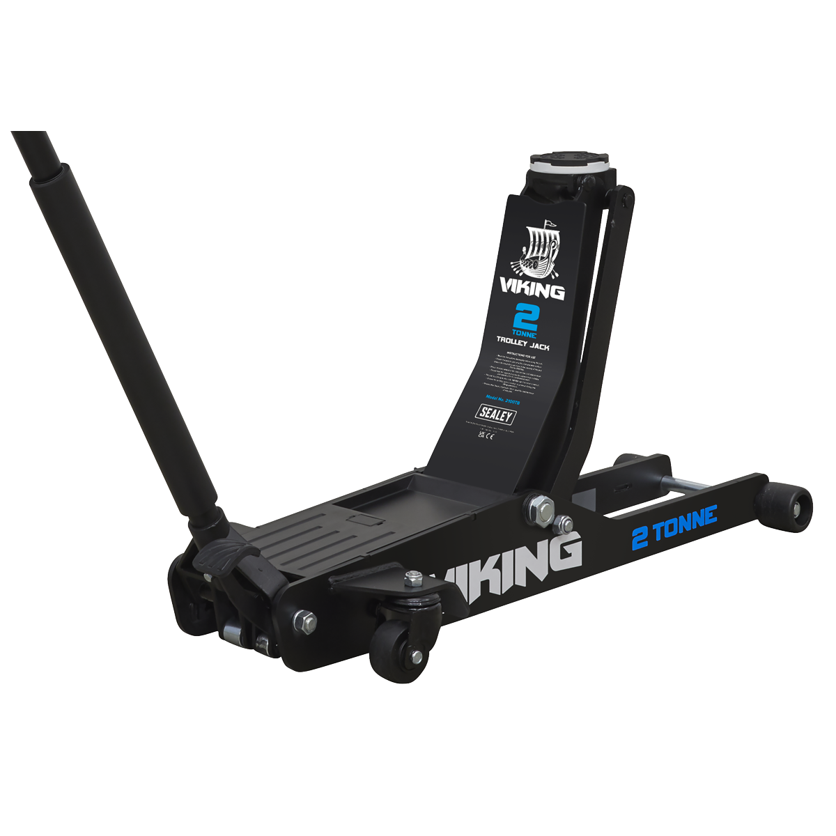 Sealey 2100TB Viking Low Entry Long Reach Trolley Jack 2tonne with Rocket Lift