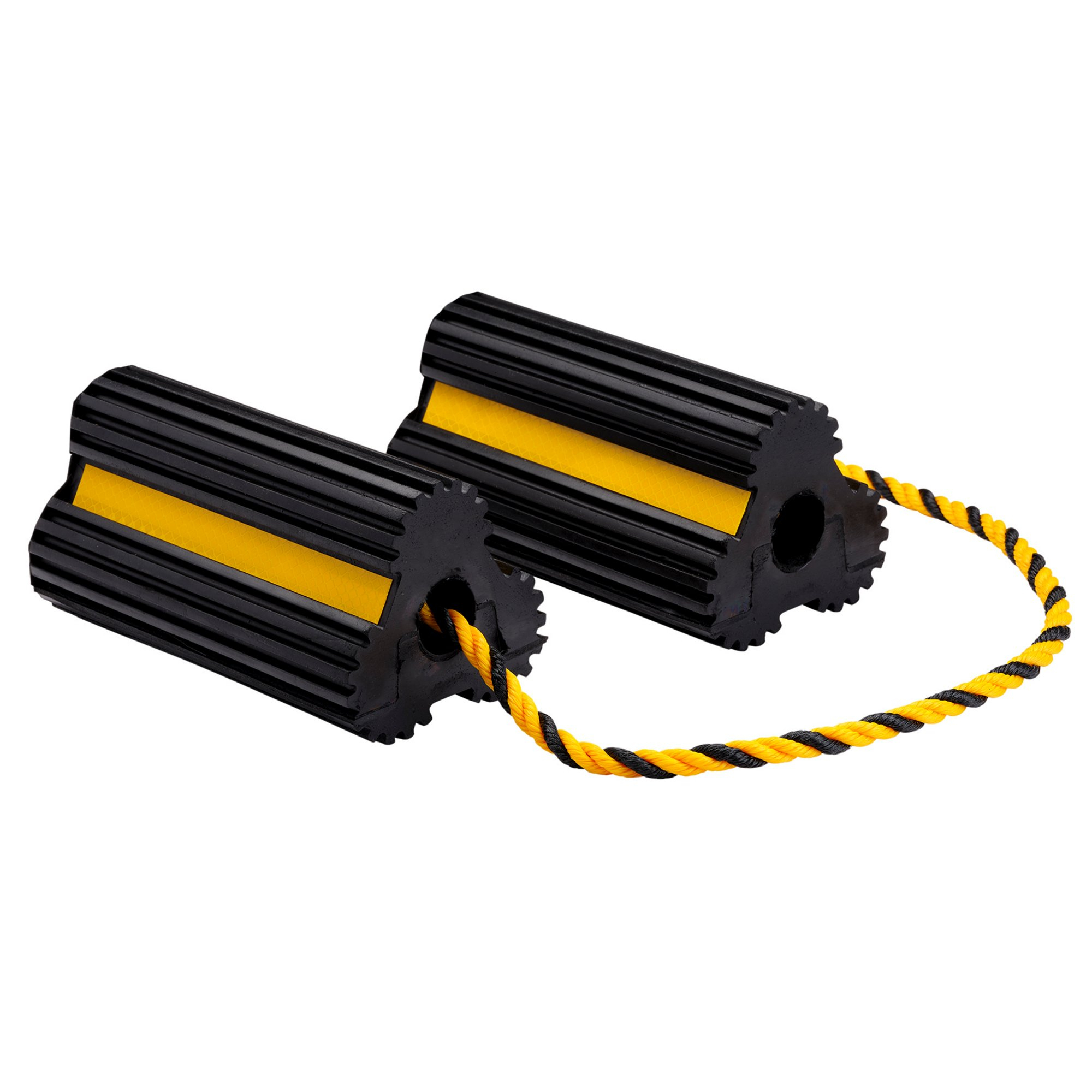 Draper 21135 RWC4 Heavy Duty Rubber Wheel Chocks, 3 Tonne (Pair)
