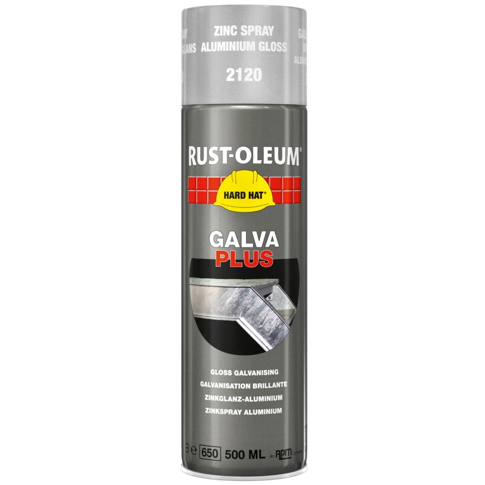 Rustoleum 2120 Galva Plus Silver 500ml Aerosol Spray Paint