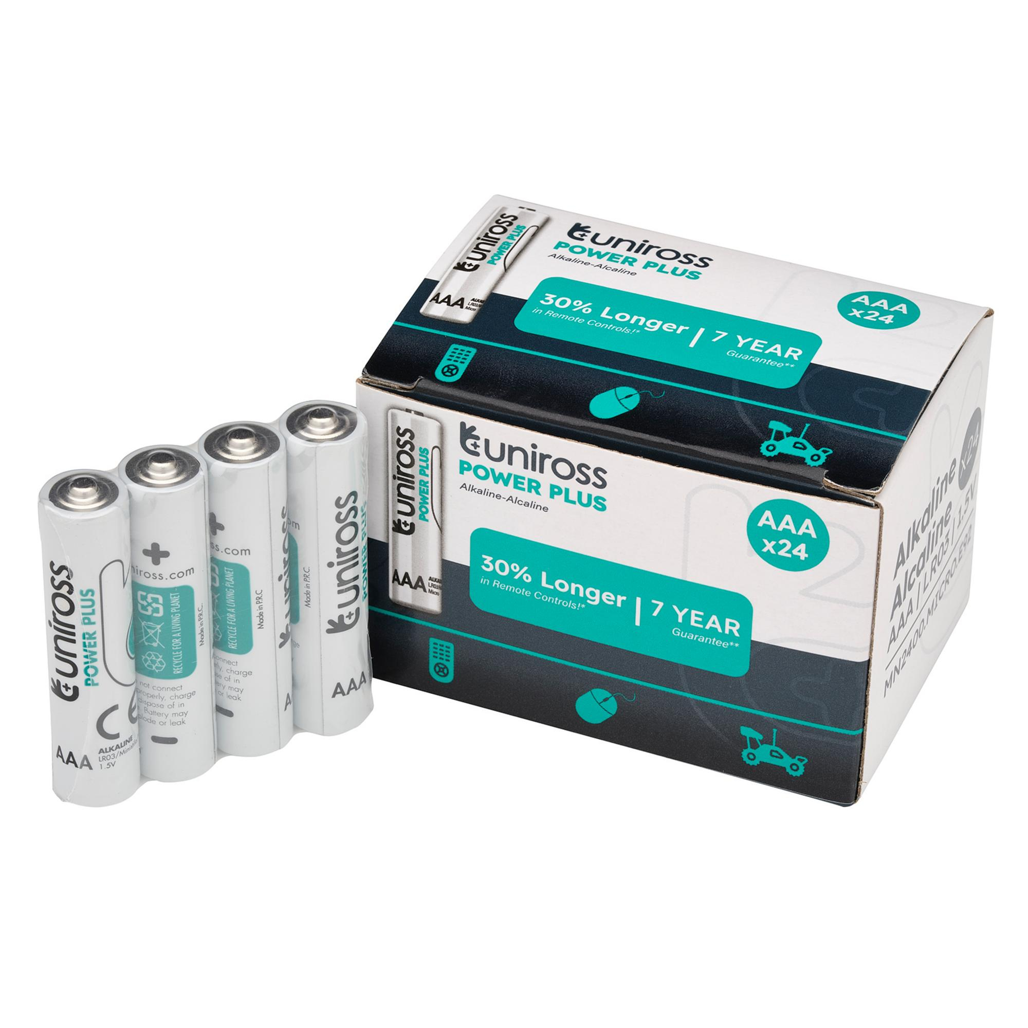Draper 21601 UPPAAABX-24 Uniross Lr03 Aaa Power Plus Alkaline Batteries (Pack Of 24)