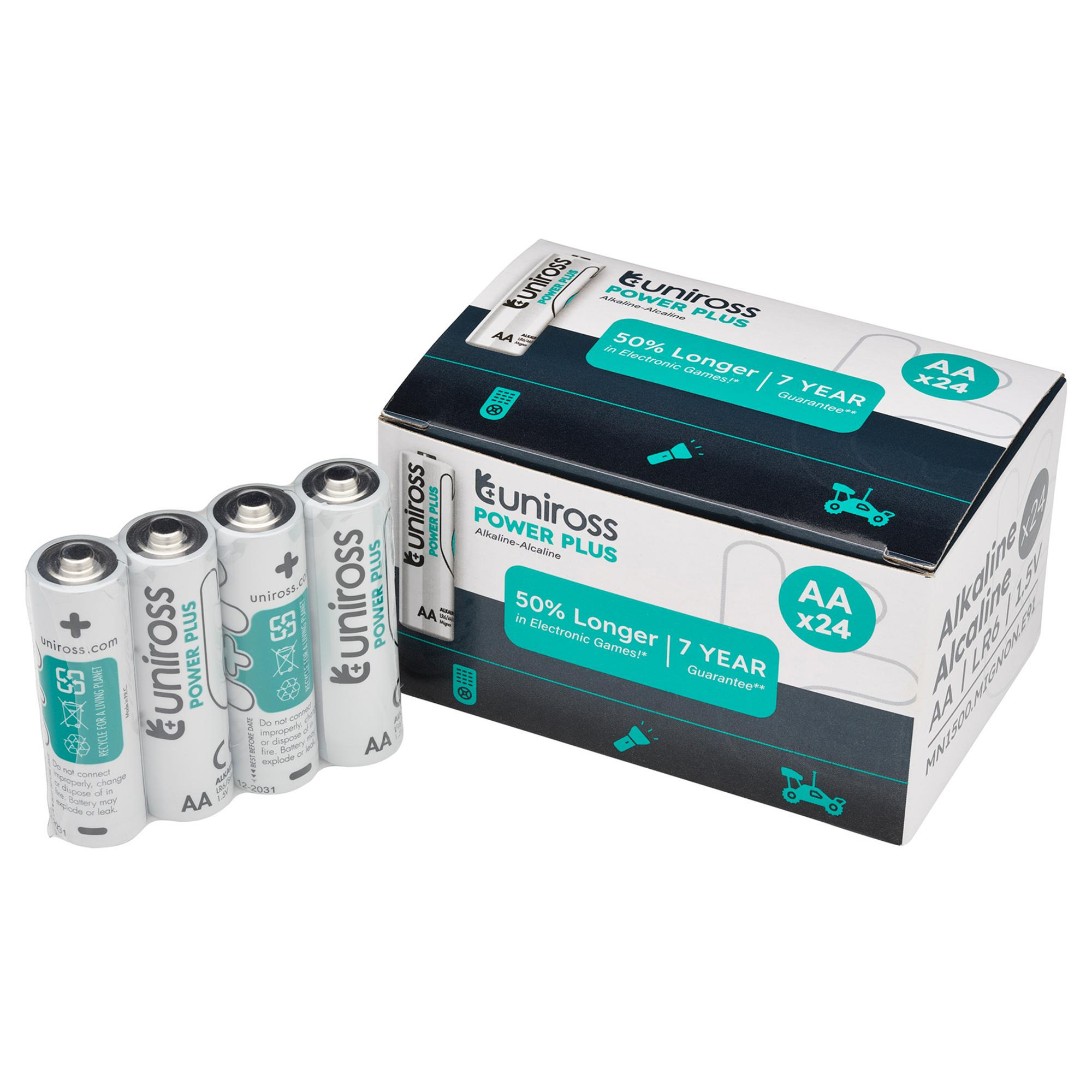 Draper 21607 UPPAABX24 Uniross Lr6 Aa Power Plus Alkaline Batteries (Pack Of 24)