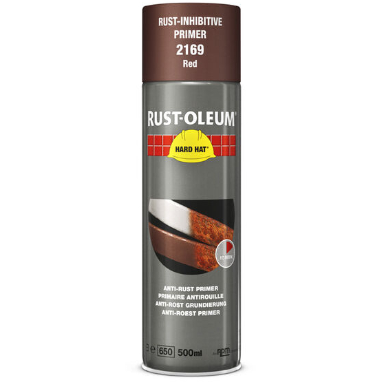 Rustoleum Hard Hat 2169 Rust-Inhibitive Anti-Corrosion Red Primer 500ml Aerosol Spray Paint