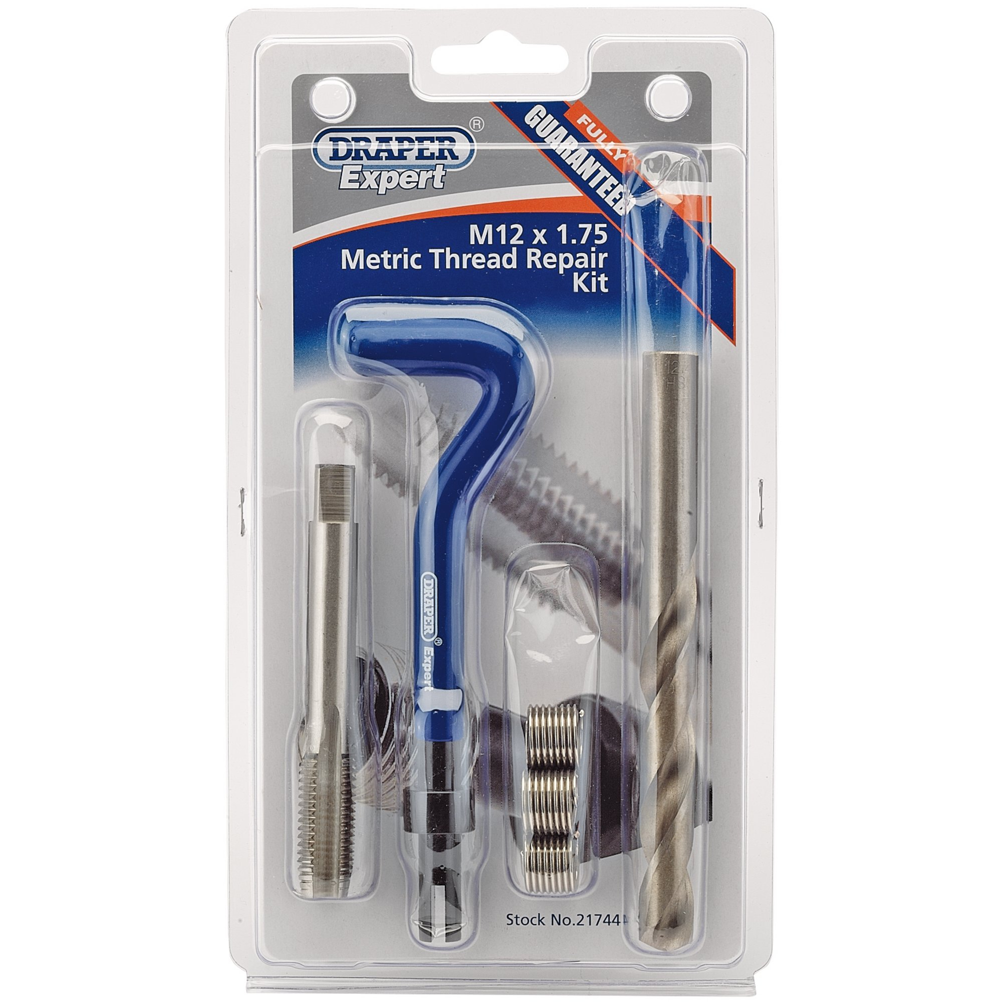 Draper 21744 DHCK-A Expert M12 X 1.75 Metric Thread Repair Thread Kit