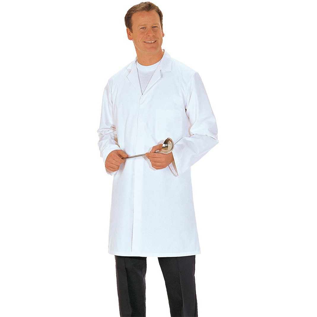 Portwest 2206 Men’s Food Industry Food Coat, Three Pockets - White