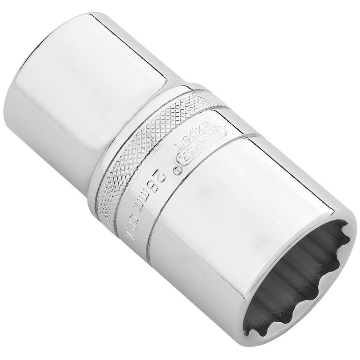 Draper 22425 Expert HI-TORQ® 12-Point Metric Deep Socket, 1/2" Sq. Dr., 28mm