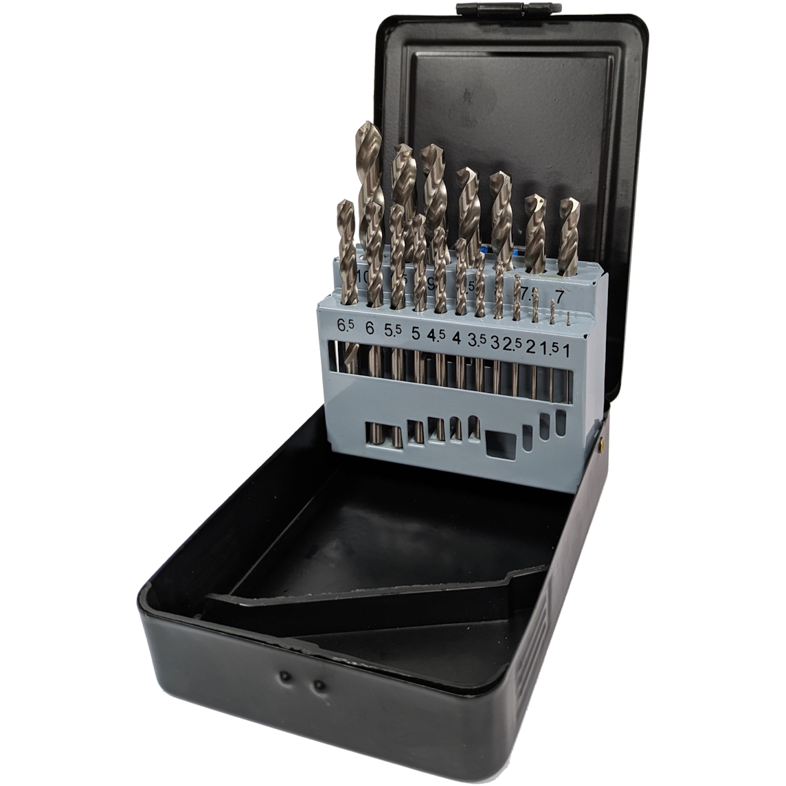 Heller 23369-9 19 Piece 1-10mm HSS-G Metal Drill Bit Set in Sheet Steel Cassette