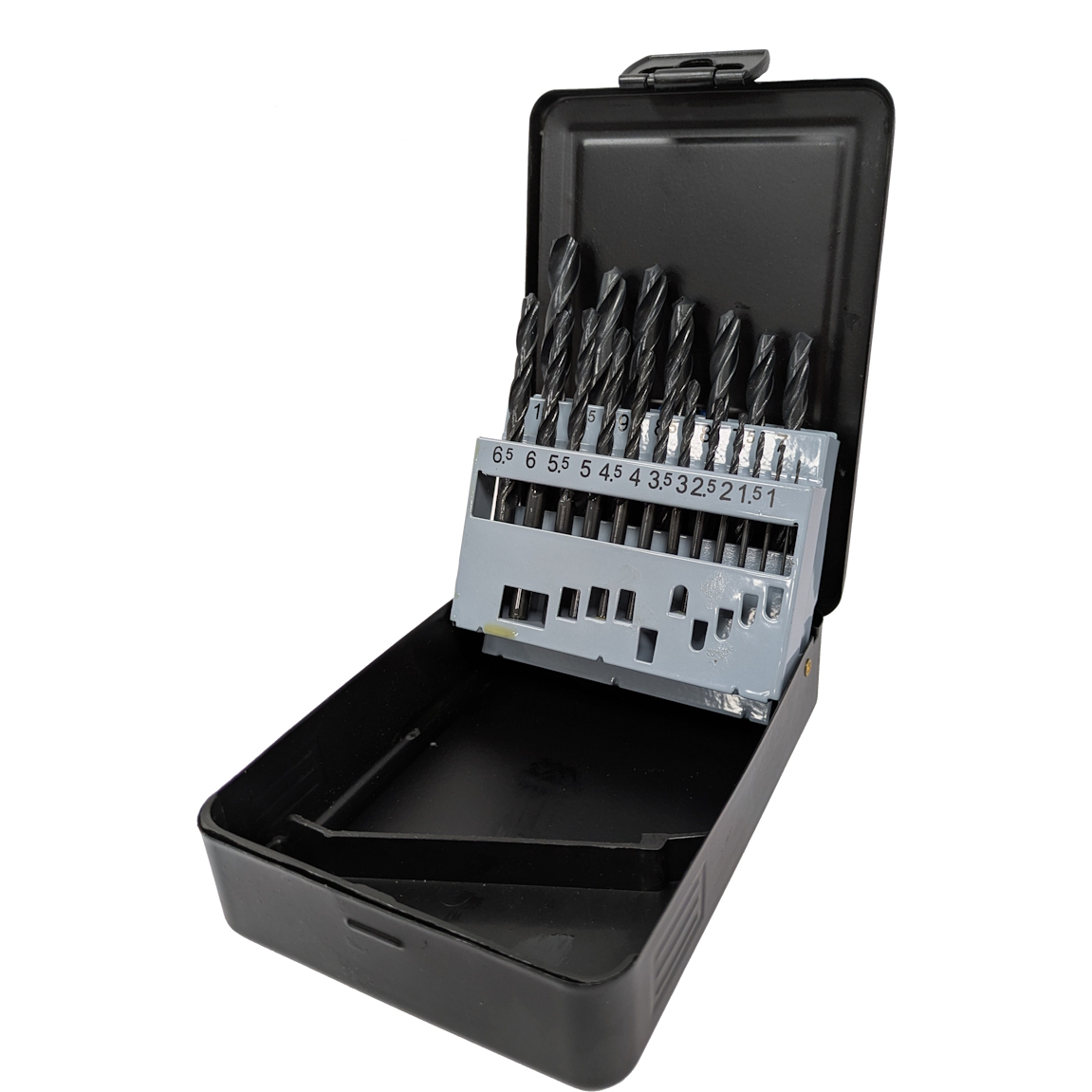 Heller 23370-5 19 Piece 1mm - 10mm x 0.5mm HSS Drill Bit Set in Sheet Steel Cassette