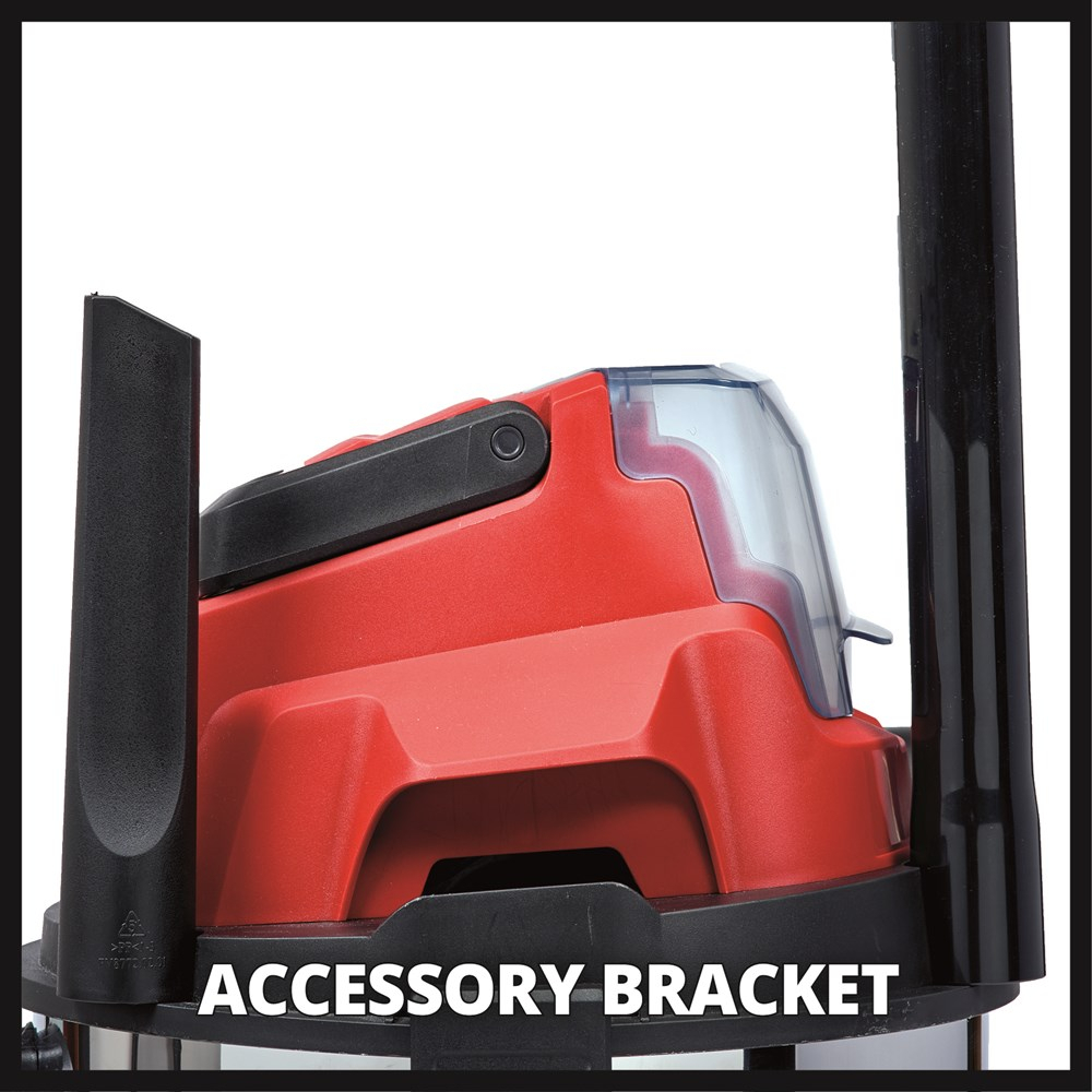 Einhell TC-VC 18/20 Li S-Solo Body Only 18V Power X-Change 20 Litre Stainless Steel Wet & Dry Vac