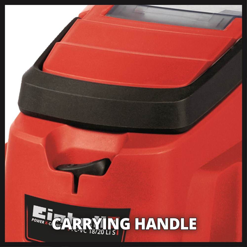 Einhell TC-VC 18/20 Li S-Solo Body Only 18V Power X-Change 20 Litre Stainless Steel Wet & Dry Vac