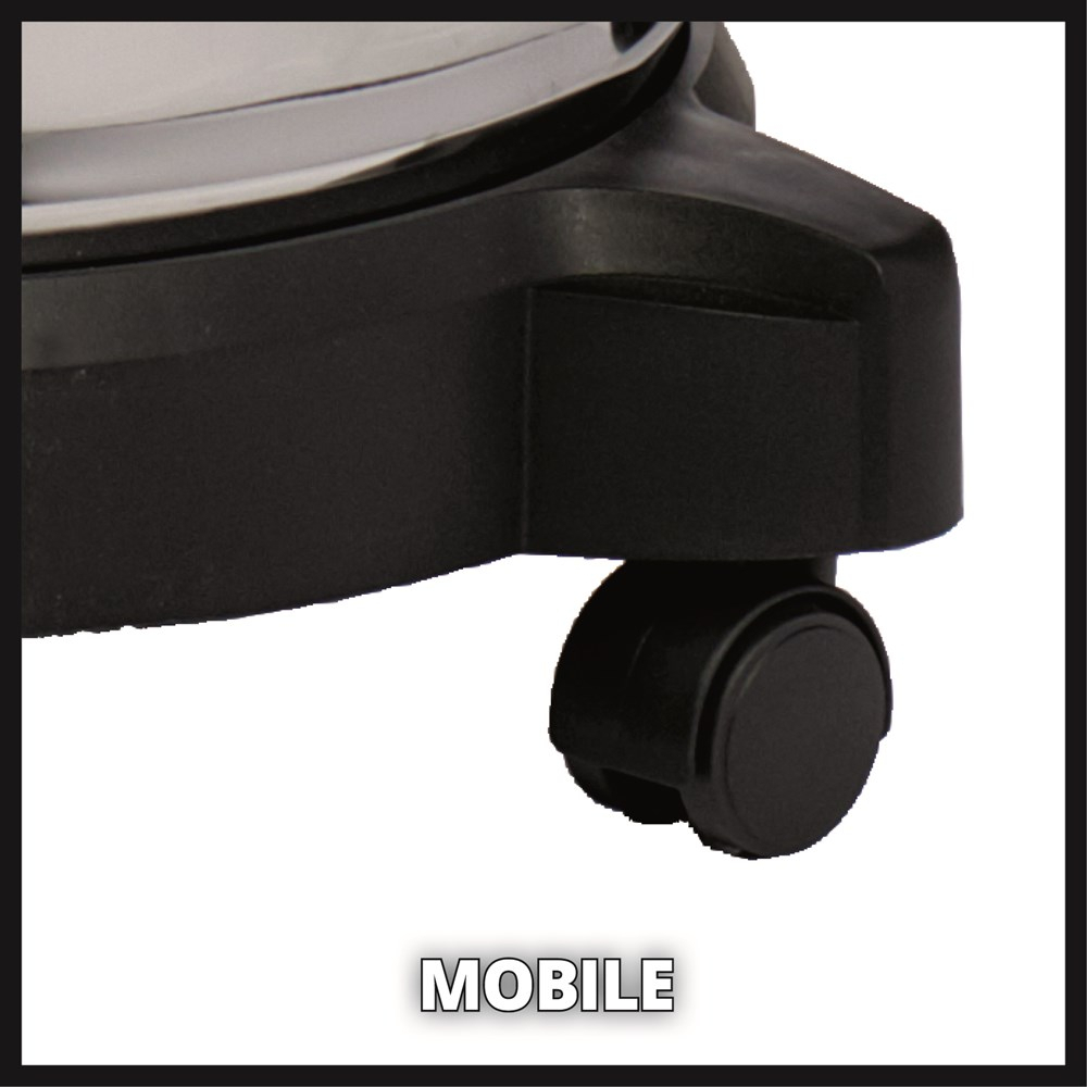 Einhell TC-VC 18/20 Li S-Solo Body Only 18V Power X-Change 20 Litre Stainless Steel Wet & Dry Vac