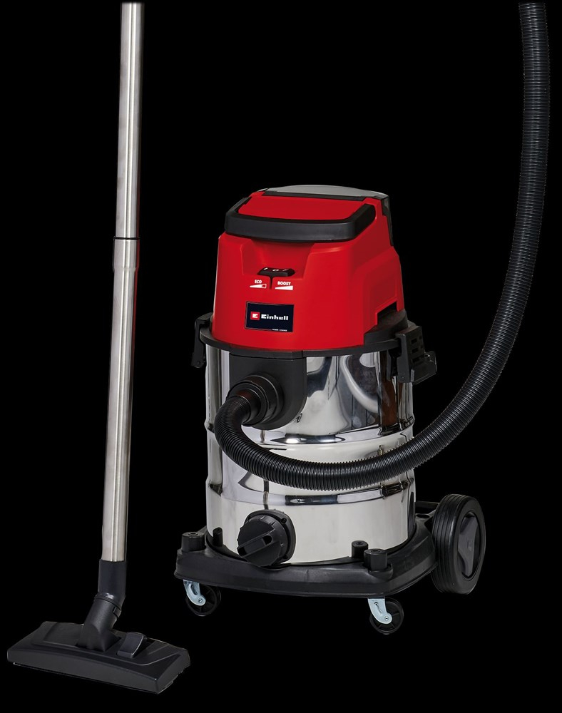 Einhell TE-VC 36/25 Li S-Solo Body Only Power X-Change 36v 25 Litre Stainless Steel Wet And Dry Vac