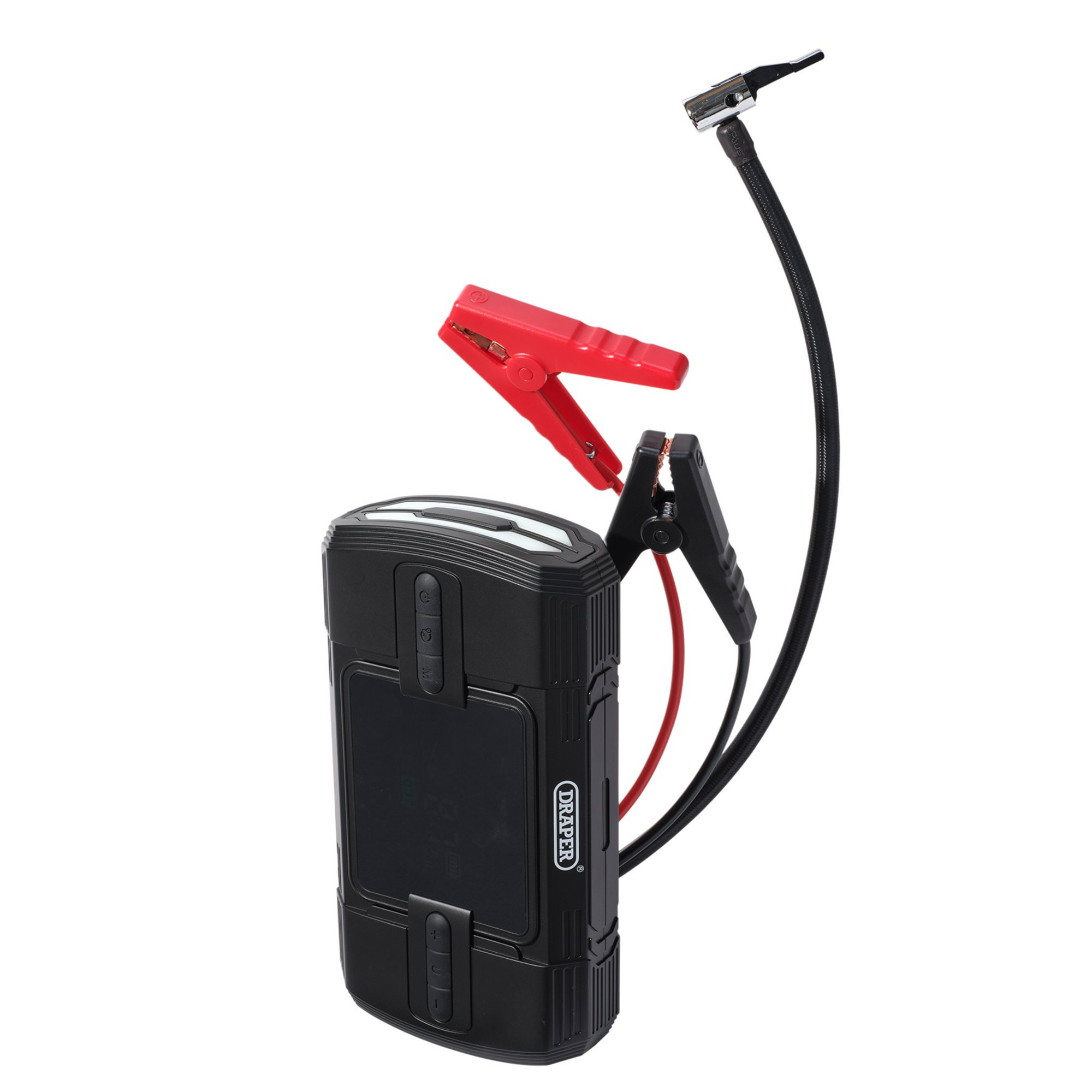 Draper 23722 GT1200C 12 V Lithium Jump Starter And Tyre Inflator, 1200 A