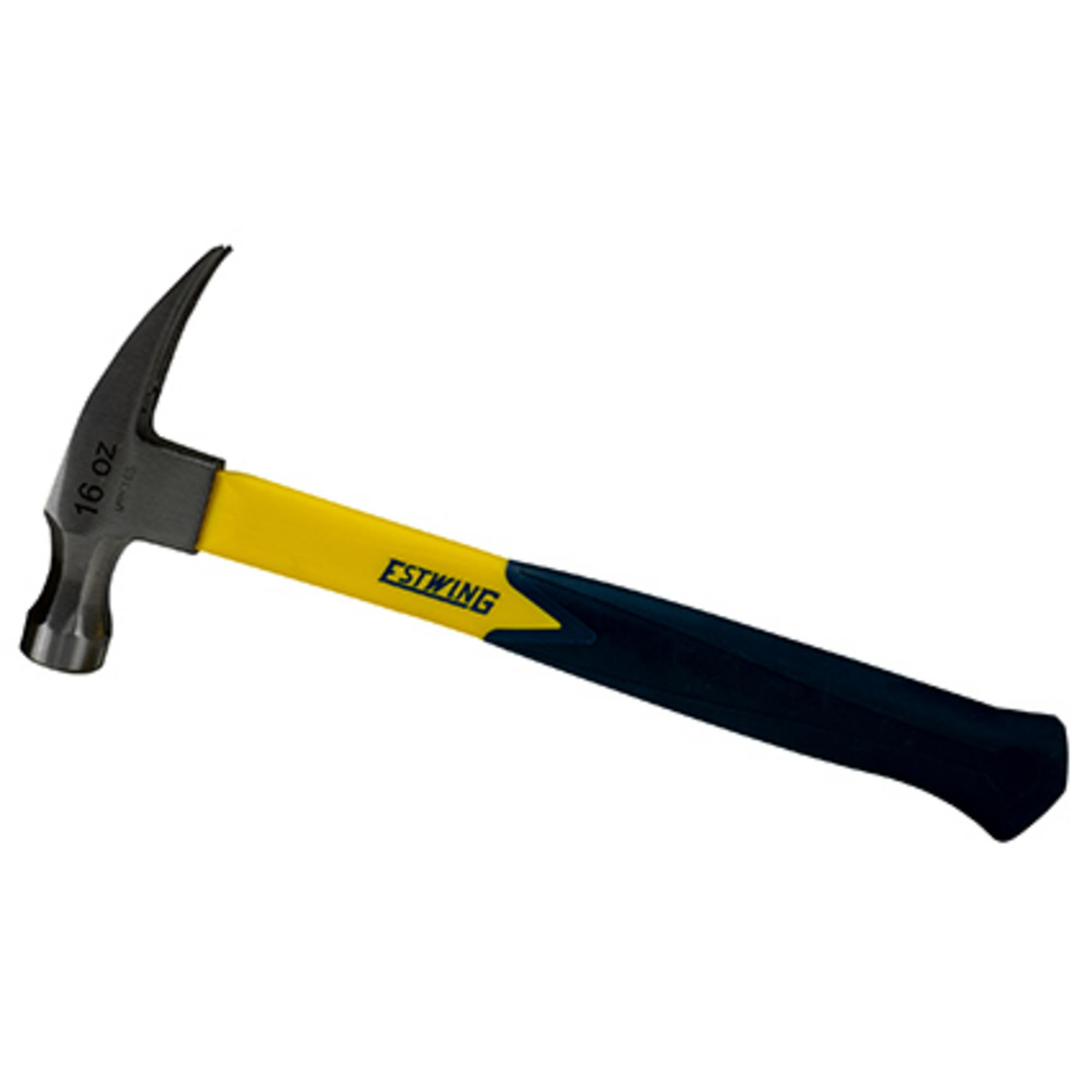 ESTWING EMRF-16S Sure Strike Straight Claw Hammer With Fibreglass Handle, 16oz/453g 24081