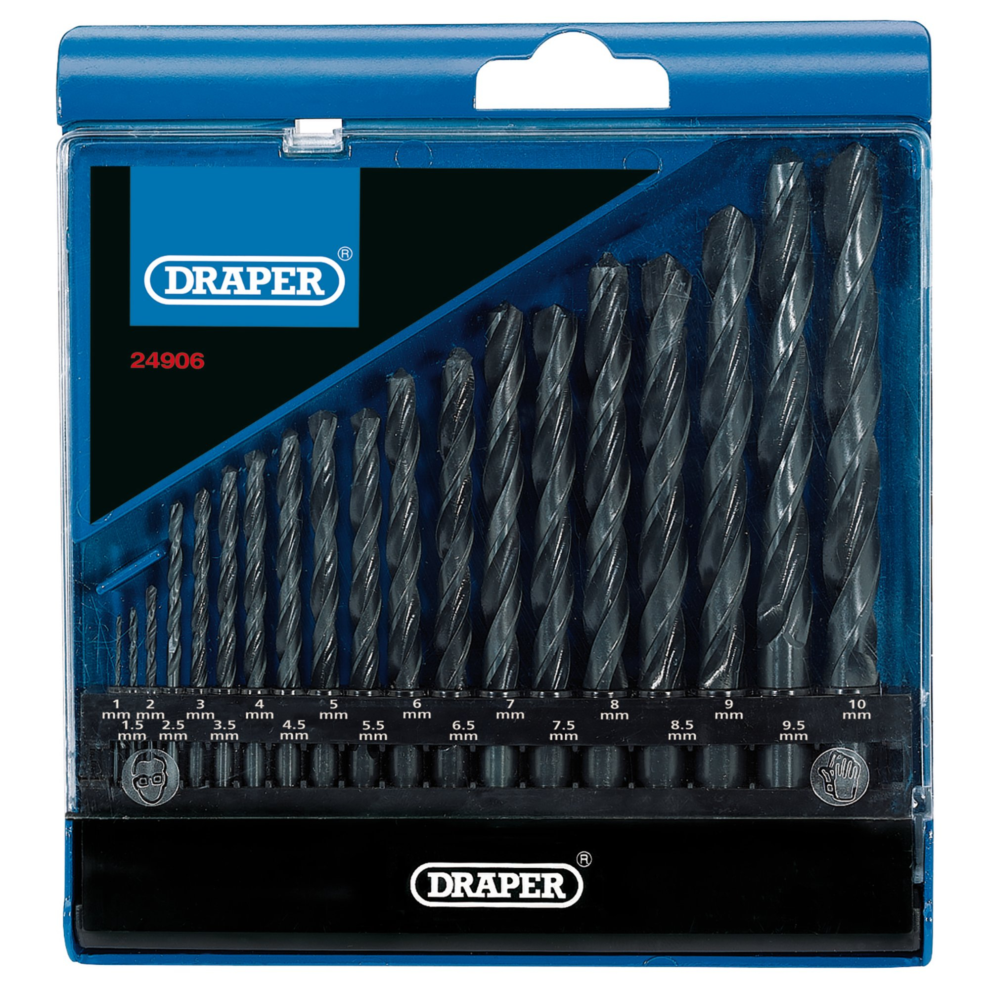 Draper 24906 DS19MB 19 Piece Metric HSS Drill Set 1.0mm - 10.0mm