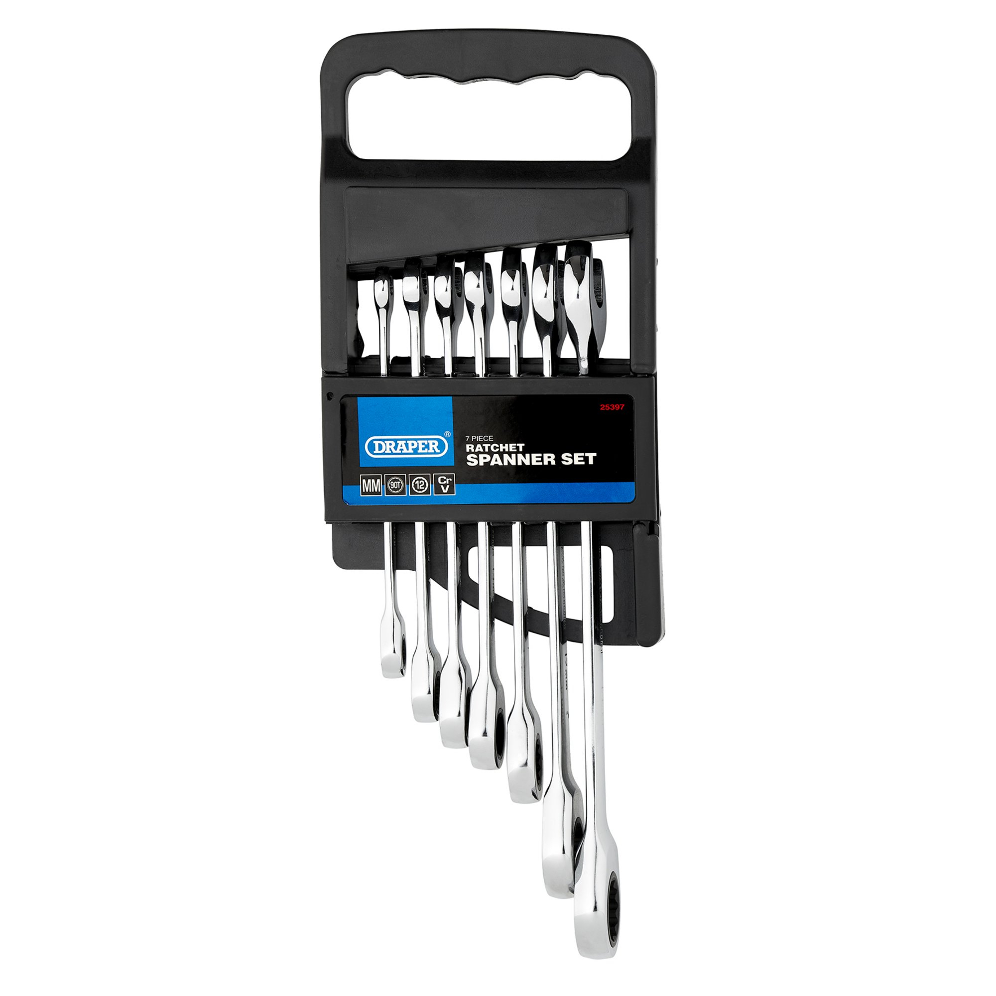 Draper 25397 8230MM/7 7 Piece Draper Hi Torq Metric Ratcheting Combination Spanner Set