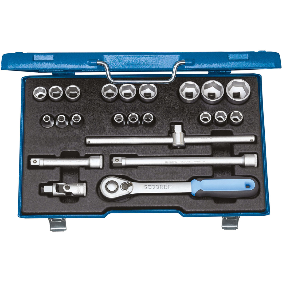 Gedore 2545837 Socket Set Metric 23 Piece 1/2" Drive 19 EMU-20