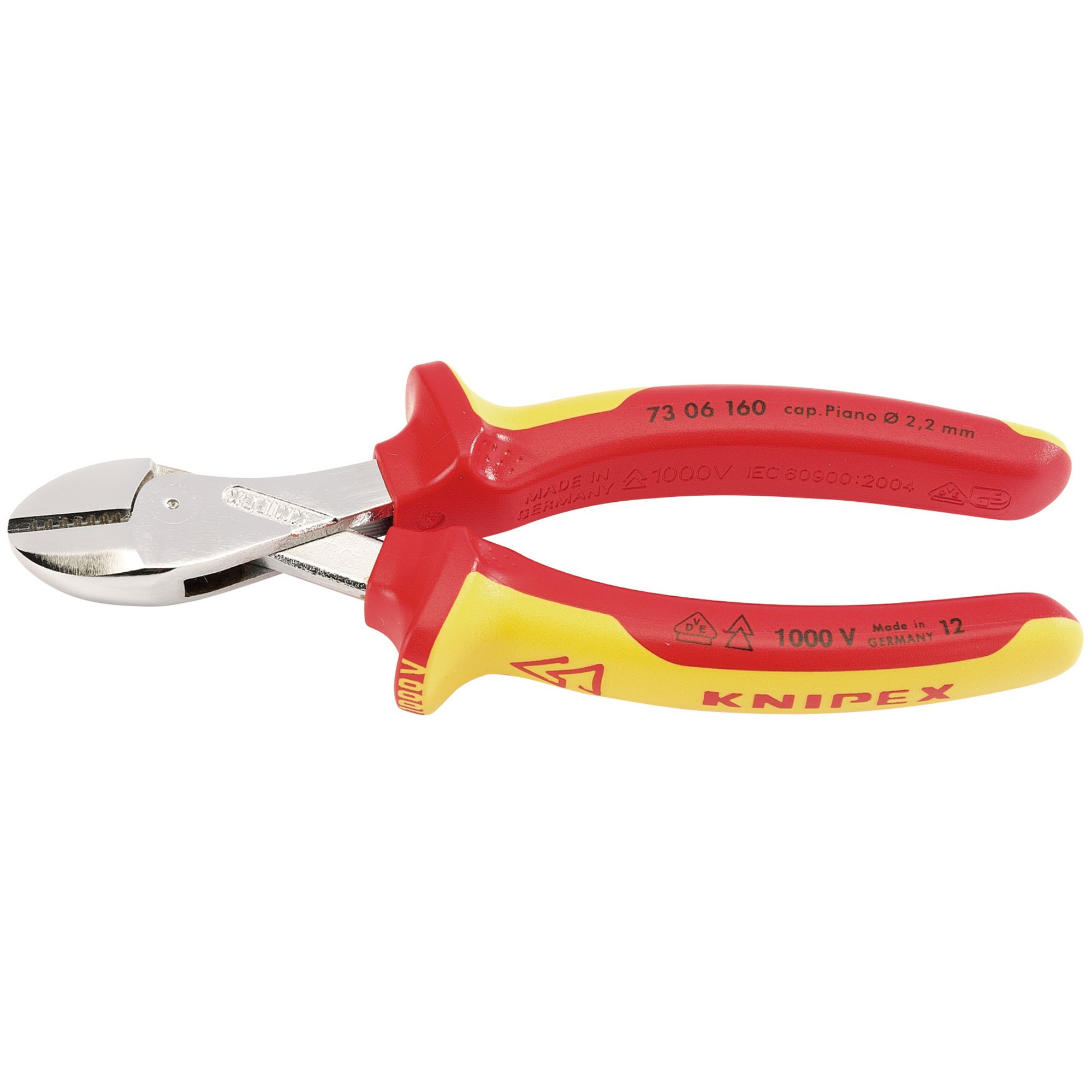 Knipex 73 06 160SB VDE 'X Cut' High Leverage Diagonal Side Cutters 25885