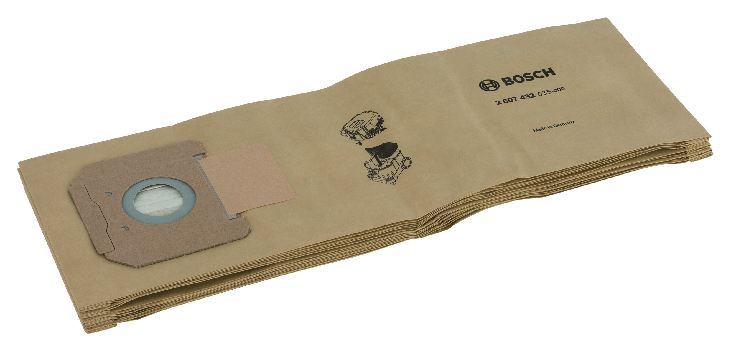 Bosch 2607432035 Paper Filter Bags for Gas 35 (Pack of 5)