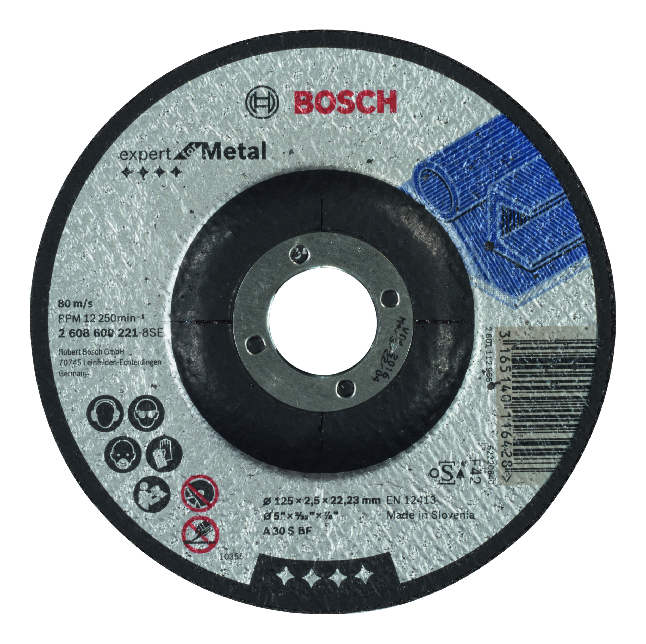 Bosch PRO 2608600221 Metal cutting discs, depressed centre. 125x22.2x6mm